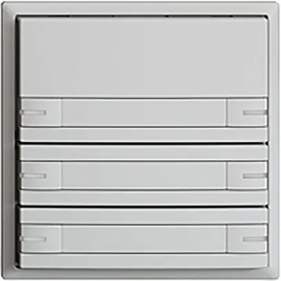 Pulsante INC KNX 6×EDIZIOdue grigio chiaro RGB con LED con inserto carta 