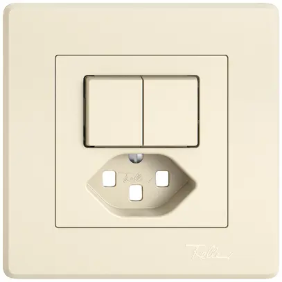 Kit di montaggio INC EDIZIO.liv SNAPFIX® per combi.T23 con 2 tasti cr 