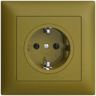 Presa SCHUKO INC EDIZIOdue FMI, 16A, 250VAC, L+N+PE olive 