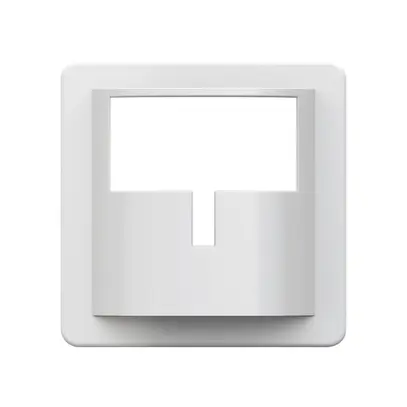 Plaque frontale Hager basico H pour détecteur de mouvement blanc 