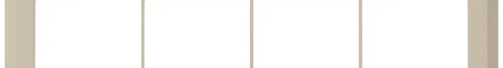 Telaio di copertura INC kallysto.line 1×4 beige orizzontale 92×272mm 