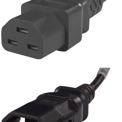 Cavo d'apparecchio 3×0.75mm² 0.5m nero spina C13/presa C14 blocaggio 250VAC 10A 