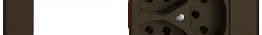 Combinaison ENC EDIZIO.liv SNAPFIX® 1×2 96×156mm vide+3×T13 brun 