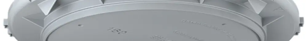 Placca frontale HaloX 180 per calcestruzzo in opera, uscita Ø160mm 