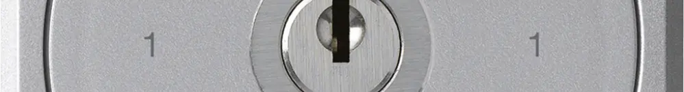 UP-Schlüsselschalter robusto ohne Klappdeckel 0/2P aluminium für Kombination 
