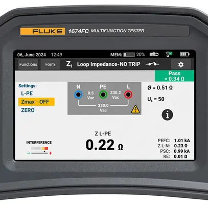 Installationstester Fluke 1674FC CH/1630/FTT 