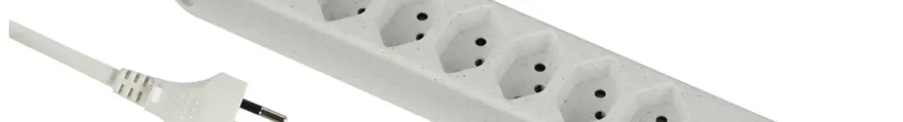 Presa multipla Re:Life 10A con interruttore ACC/CHIUS 6×T13 3×USB 1.8m bianco 