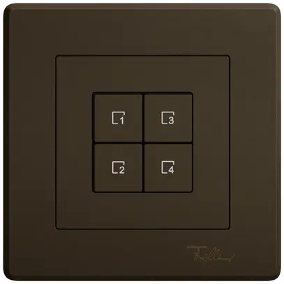 Poussoir scènes ENC EDIZIO.liv Wiser SNAPFIX® 4 scènes 4 touches WLAN br 