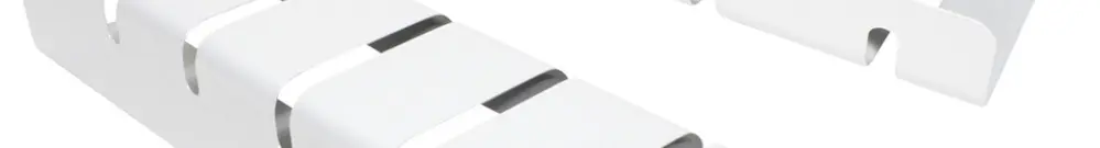 Canal-guide de câble sous-table ROLINE 530×110×80mm tôle d'acier blanc 2 pièces 