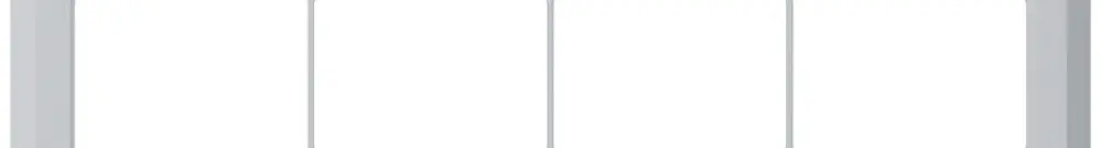 Telaio di copertura INC kallysto.line 4×3 grigio chiaro orizzontale 212×272mm 