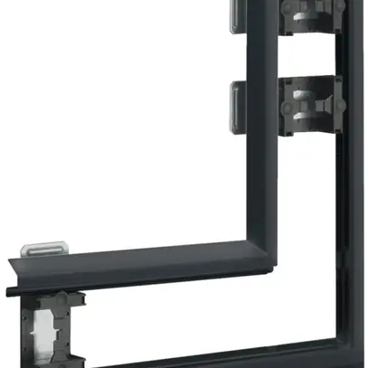 Angle plat Hager pour BKIS 12.5mm noir 