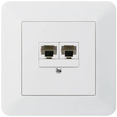 Boîte ENC kallysto.trend 2×RJ45u séparé blanc 