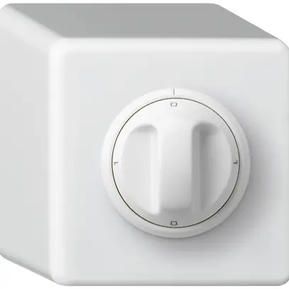 Interrupteur rotatif AP basico 2/1L 0-A-0-H blanc avec manette 
