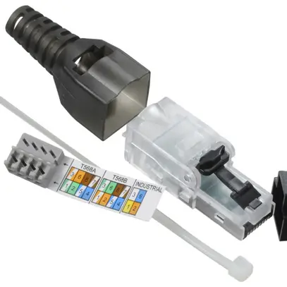 Fiche terrain Schneider Electric, RJ45/u cat.6 AWG23…26, Ø6…9mm droit no 