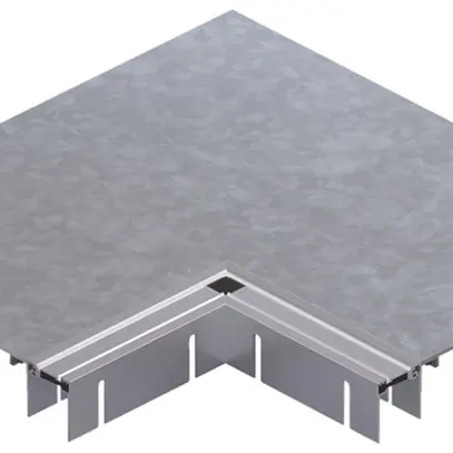 Angolo piatto tehalit BKB superiore esterno per canale a pavimento 300×445×3mm 