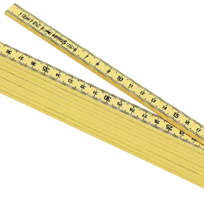 Metro pieghevole Solido in materia sintetica 10 sezioni 16mm×2m giallo 