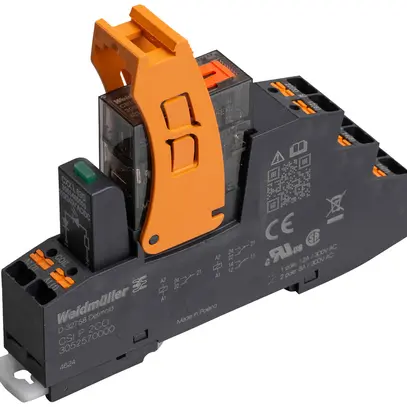Relè WM CRIKIT P 230VAC 2CO L/PB 2CO 8A AgNi LED raccordo a innesto RT II 