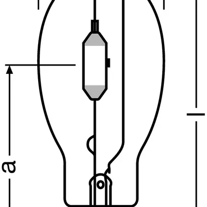 Lampada ad alogenuri metallici POWERSTAR HQI-E 400 W/N CL E40 440W 640 
