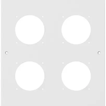 Plaque de montage ENC robusto 4×2 aluminium, blanc 