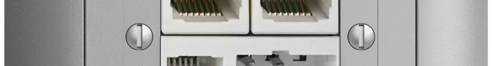 Scatola INC T+T/2×RJ45/RJ11/u ADSL ITplus EDIZIOdue silver 