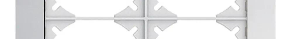 Telaio di cop. EDIZIOdue prestige 2×2 alluminio 