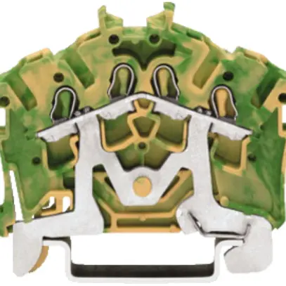 Morsetto di passaggio WAGO Top Jop-S 2.5mm² 4L verde/giallo 