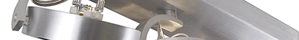 Plafoniera/lpda a muro SLV KALU, 3×G53 50W IP20 alu spazzolato 