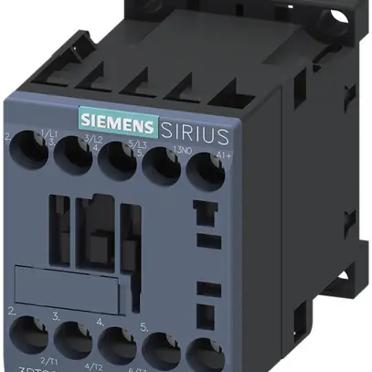 Contattore di potenza Siemens SIRIUS 3RT2 S00 24VDC 3L 9A (+1Ch) a vite 