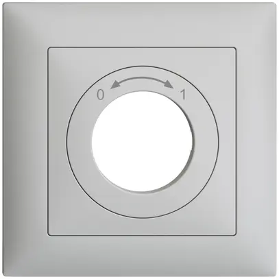 Kit front. EDIZIOdue 0<-->1 88×88mm grigio chiaro, per interr.chiave 