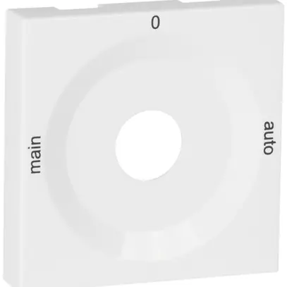 Plaque front.p.interrupteur rotatif blanc MAIN-0-AUTO 