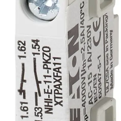 Blocco di contatti ausiliare ETN 1Ch+1R 