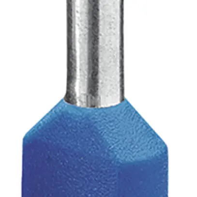 Embout de câble jumelé isolé PX DIN 46228 2×16mm² L=16mm bleu 