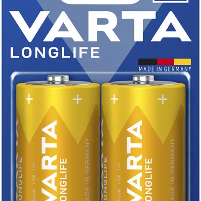 Pila alcalina VARTA Longlife Extra D blister a 2 pezzi 