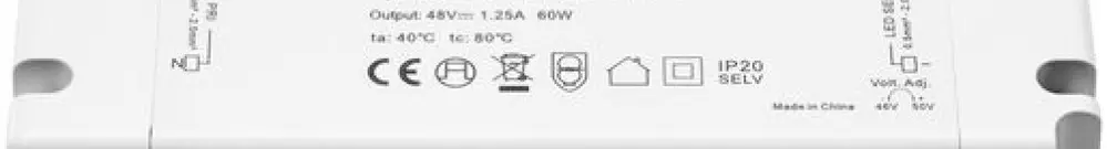 Bloc d'alimentation 48V 90W triac Dimensions : L180 x l60 x H35 mm 
