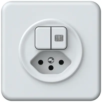 UP-Kombination origin 2×Tasten beleuchtet 2CO+T13 1P 0<1 10A 230V 92×92mm weiss 