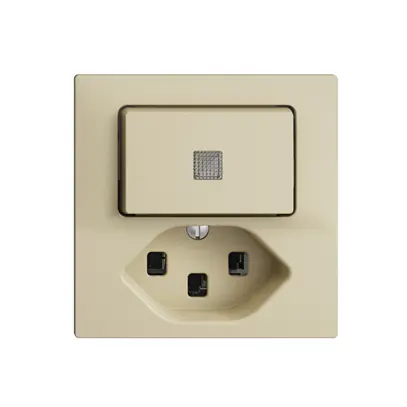 Combinazione lum.A-R/1L+T23 EDIZIOdue vanille, con lente, LED giallo 