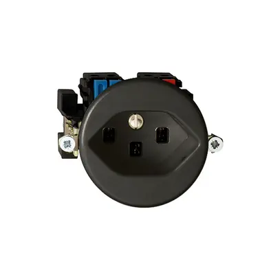 Prise ENC FH T23 16A noir avec bornes enf. 