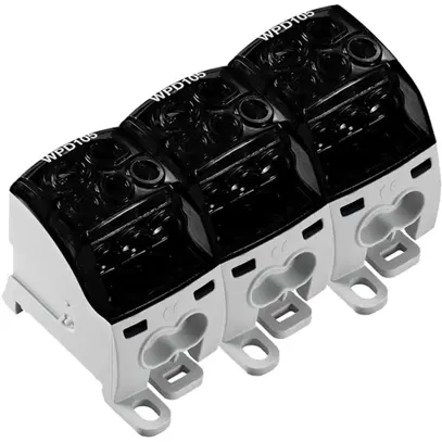 Blocco di distribuzione WM WPD 305 1P 214A 3×ingr 15×usc 1.5…25mm² 1.5…35mm² 