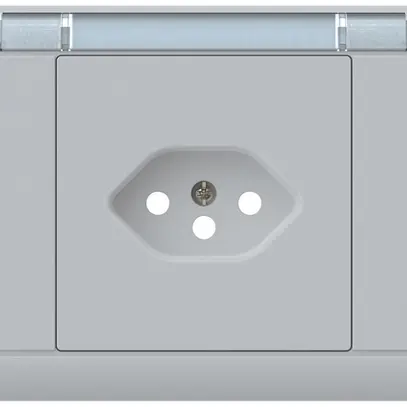 Kit frontale INS kallysto, per presa INS 1×T13, c.portaetichetta, grigio chiaro 