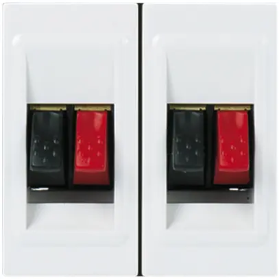 Prise haut-parleur INC MOS blanc double 2 modules 