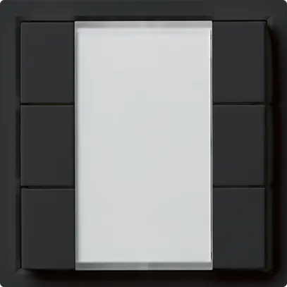 Poussoir universel ENC 6×KLA A avec LED noir 