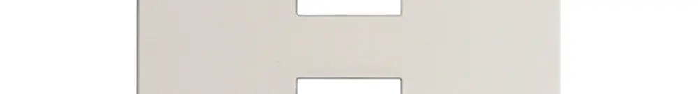 Plaque frontale EDIZIOdue elegance pour poussoir double blanc arctique 