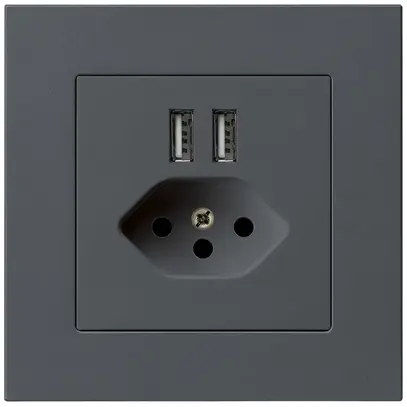 Presa INC 2×USB & T13 kallysto.pro 2400mA antracite 