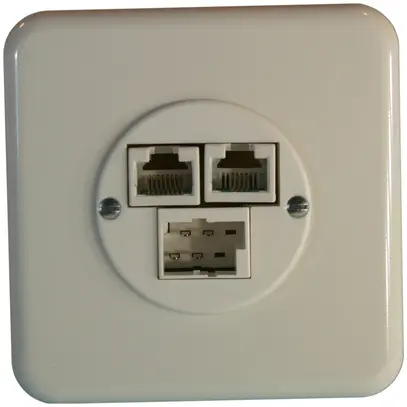 Scatola INC SOHO T+T/2×RJ45/u ITplus bianco 