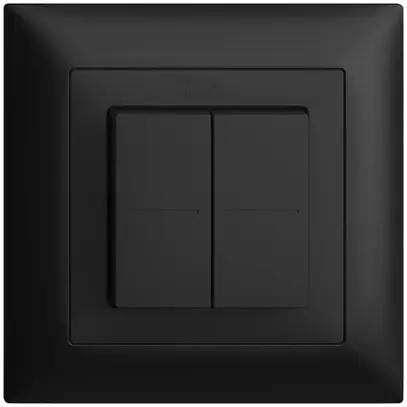 Poussoir RF EnOcean Feller EDIZIOdue FMI, 4K/2T, sans piles, noir 