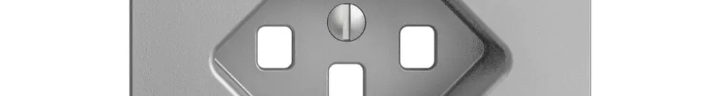Kit frontale EDIZIOdue per presa FI F, T23, silver 