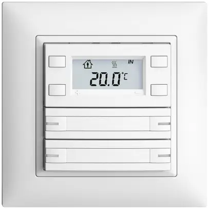 Poussoir RTH ENC KNX 4× EDIZIOdue FMI blanc, avec pap.+LED RGB 