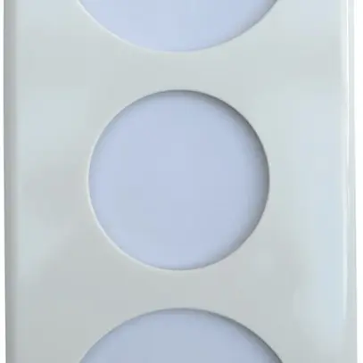 Plaque de recouvrement 3×1 58-43-58mm blanc 