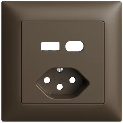 Kit de montage ENC Feller EDIZIOdue pour prise USB type A+C + type 13 coffee 