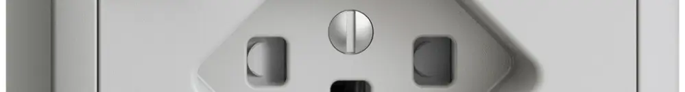 Prise AP EDIZIOdue T23 FI 30mA shutter, gris clair 